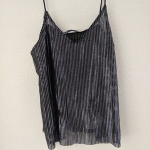 Sheer black silver top